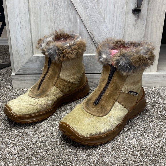Oscar Sport Italy Apres Ski Winter Fur Boots. real animal fur! 39 8-8.5 - Picture 6 of 12